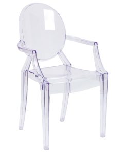 Flash Furniture Oval Back Ghost Chair, Clear 2