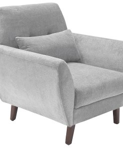 Serta® Artesia Collection Arm Chair, Smoke Gray/Chestnut 2