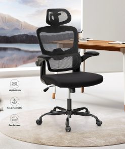 ALPHA HOME Ergonomic Mesh High-Back Task Chair, Black 2