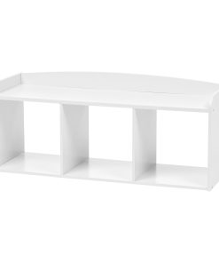 IRIS Kids' Storage Bench, 17-1/8"H x 13-7/16"W x 39-15/16"D, White