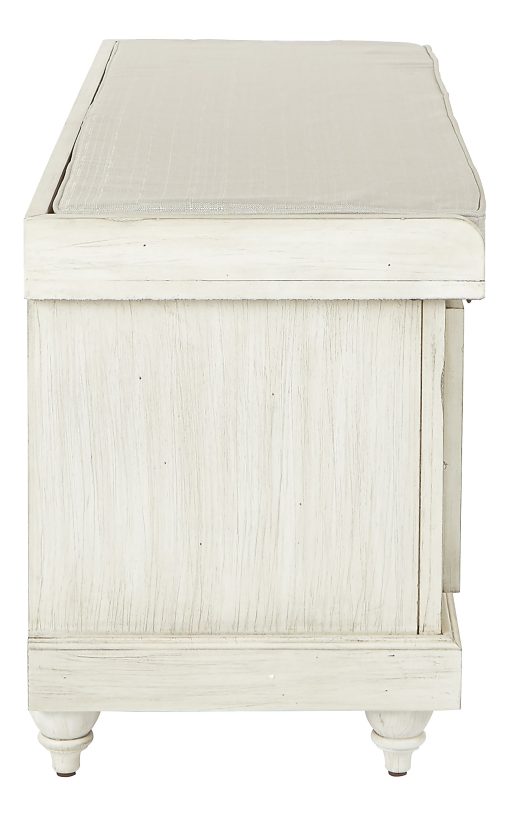Ave Six Dover Storage Bench, White Wash - Image 2