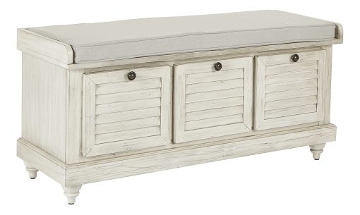 Ave Six Dover Storage Bench, White Wash