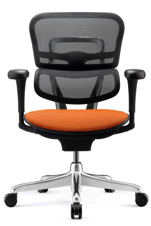 WorkPro® 12000 V2 Series Ergonomic Mesh/Fabric High-Back Office Chair, Tangerine/Black, BIFMA Compliant