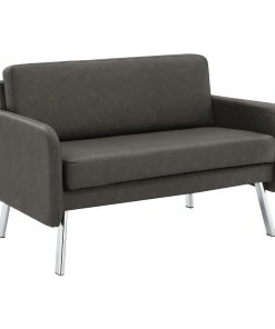 Office Star Lounge Loveseat, 33-1/2”H x 48”W x 28-3/4”D, Smoke