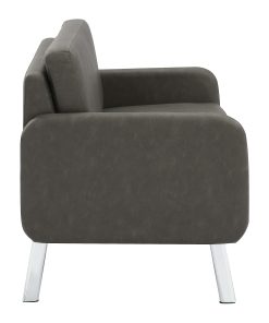 Office Star Lounge Loveseat, 33-1/2”H x 48”W x 28-3/4”D, Smoke 2