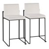 Lorell® Executive Ergonomic Bonded Leather/Mesh Mid-Back Chair, Black 3