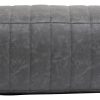 Realspace™ Faux Leather Footrest, 10"H x 22"W x 12"D, Gray