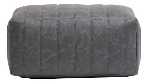 Realspace™ Faux Leather Footrest, 10"H x 22"W x 12"D, Gray