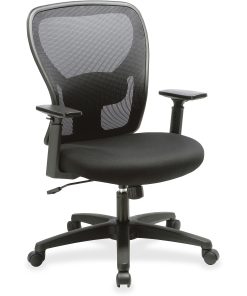 Lorell® Mid-Back Mesh/Fabric Task Chair, Black 2