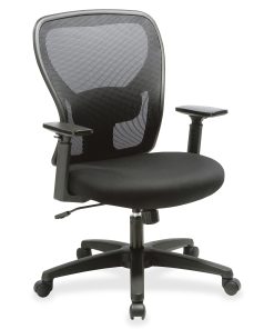Lorell® Mid-Back Mesh/Fabric Task Chair, Black