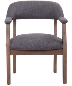 Boss Office Products Traditional Guest Chair, Slate Gray/Brown