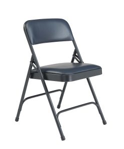 National Public Seating Series 1200 Folding Chairs, Blue/Char-Blue, Set Of 4 Chairs 2