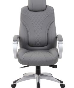 Boss Office Products Hinged Arm Ergonomic High-Back Chair, Gray 2