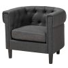 Baxton Studio 9113 Dylin Dining Chairs, Charcoal, Set Of 2 Chairs 4