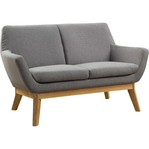 Lorell® Quintessence Upholstered Loveseat, Gray/Natural - Image 2