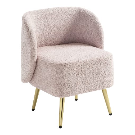 Office Star Abrina Fabric Vanity Accent Chair, Dusty Rose