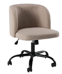 Bush Furniture Pembroke Ergonomic Fabric Armless Mid Back Desk Chair for Home Office, Beige Fabric, Standard Delivery 2