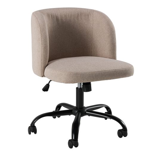 Bush Furniture Pembroke Ergonomic Fabric Armless Mid Back Desk Chair for Home Office, Beige Fabric, Standard Delivery - Image 2