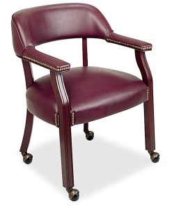 Office Star™ Work Smart® Traditional Guest Chair, Oxblood/Mahogany 2