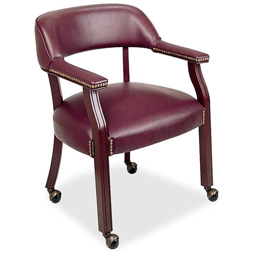 Office Star™ Work Smart® Traditional Guest Chair, Oxblood/Mahogany - Image 2