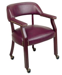Office Star™ Work Smart® Traditional Guest Chair, Oxblood/Mahogany