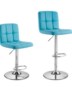 Powell Caelan Bar Stool, Teal/Chrome 2