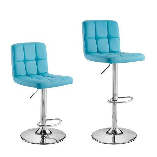 Powell Caelan Bar Stool, Teal/Chrome - Image 2
