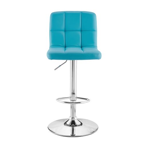 Powell Caelan Bar Stool, Teal/Chrome
