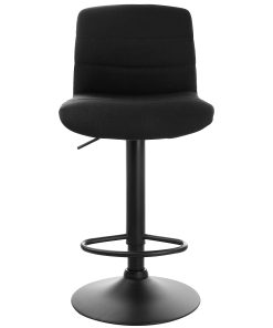 Elama Adjustable Fabric Bar Stools, Charcoal/Black, Set Of 2 Stools 2