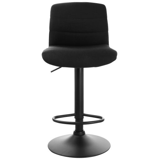 Elama Adjustable Fabric Bar Stools, Charcoal/Black, Set Of 2 Stools - Image 2