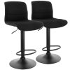Glamour Home Beasley Faux Leather Counter Height Stool With Back, Black 4