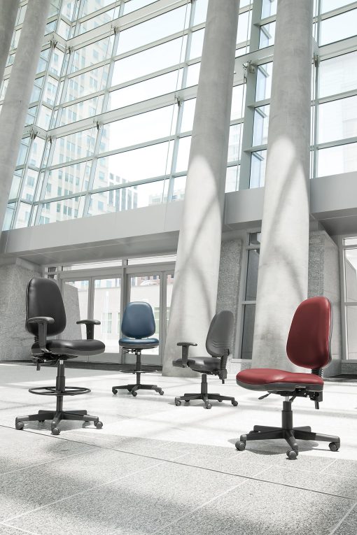 OFM Computer Anti-Microbial Vinyl Task Chair, Black - Image 2