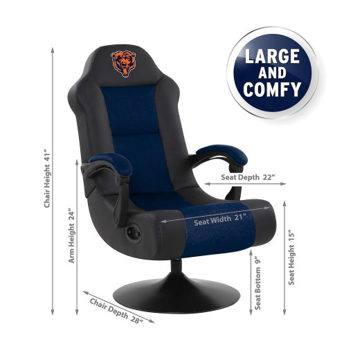 Imperial NFL Ultra Ergonomic Faux Leather Computer Gaming Chair, Chicago Bears - Image 2