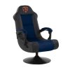 RS Gaming™ Eonix Ergonomic Mesh/Vegan Leather High-Back Active Chair & Footstool, Black/Blue, BIFMA Compliant 3