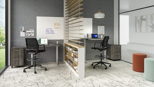 Safco® Medina Extended-Height Mesh Mid-Back Office Chair, Black - Image 2