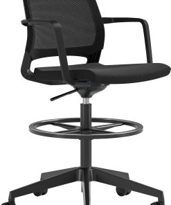 Safco® Medina Extended-Height Mesh Mid-Back Office Chair, Black