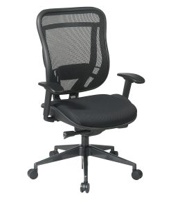 Office Star™ SPACE Big & Tall High-Back Mesh Chair, Black/Gunmetal