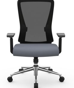 Realspace® Levari Mesh/Vegan Leather Mid-Back Task Office Chair, Gray/Black, BIFMA Compliant 2