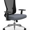 Serta® Smart Layers™ Jennings Big & Tall Ergonomic Bonded Leather High-Back Executive Chair, Dark Gray/Silver 3