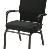 KFI Studios Big And Tall Stacking Chair, Black