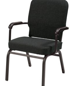 KFI Studios Big And Tall Stacking Chair, Black