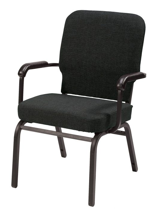 KFI Studios Big And Tall Stacking Chair, Black