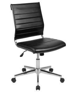 Flash Furniture LeatherSoft™ Faux Leather Mid-Back Executive Office Chair, Black 2