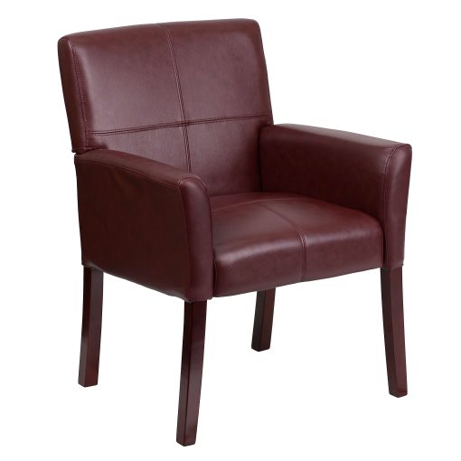 Flash Furniture Leathersoft Side/Reception Chairs, Burgundy - Image 2
