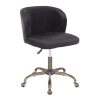 Office Star™ Executive Ergonomic Faux Leather Mid-Back Manager’s Chair, Charcoal Gray 4