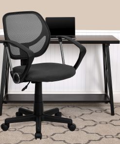 Flash Furniture Mesh Low-Back Swivel Task Chair, Gray/Black