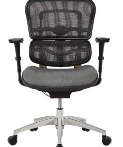 WorkPro® 12000 Series Ergonomic Mesh/Premium Fabric Mid-Back Chair, Black/Gray, BIFMA Compliant 2