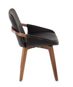 LumiSource Cosmo Chair, Walnut/Black 2