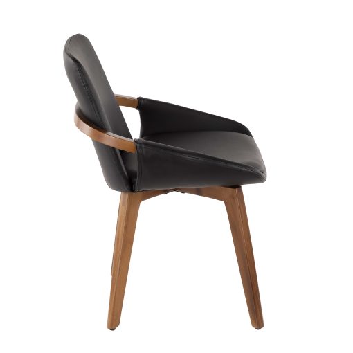 LumiSource Cosmo Chair, Walnut/Black - Image 2