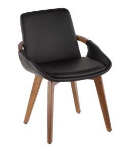 LumiSource Cosmo Chair, Walnut/Black